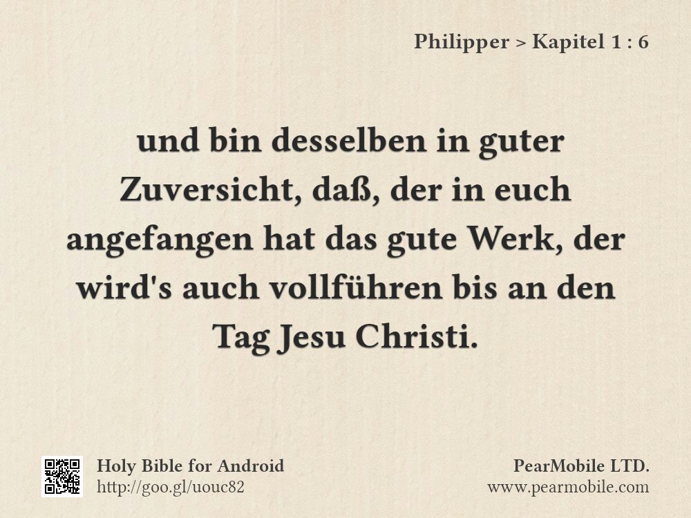 Philipper, Kapitel 1:6